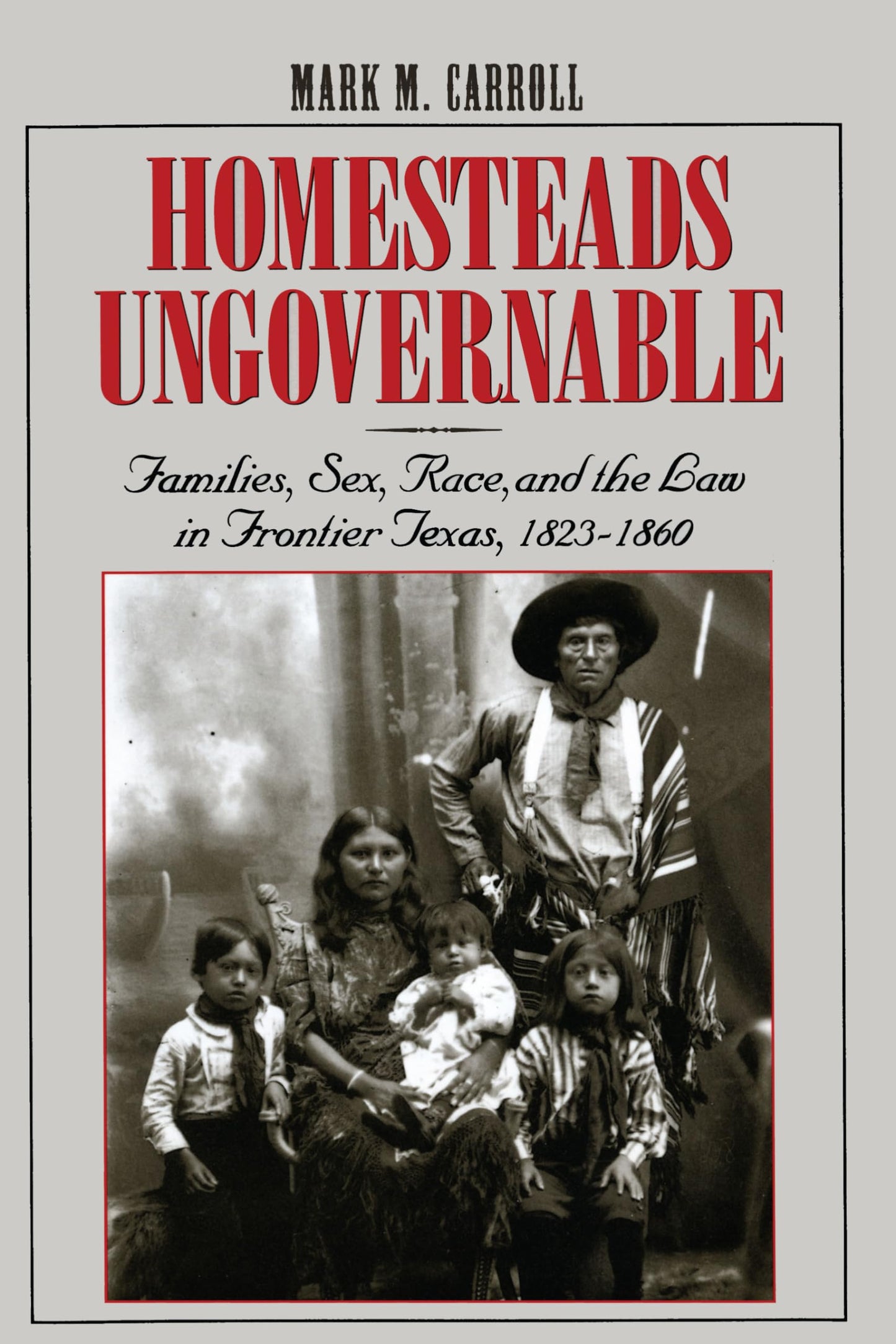 Homesteads Ungovernable: Families, Sex, Race, and the Law in Frontier Texas, 1823-1860 (Jack and Doris Smothers Series in Texas History, Life, and Culture, Number Three)