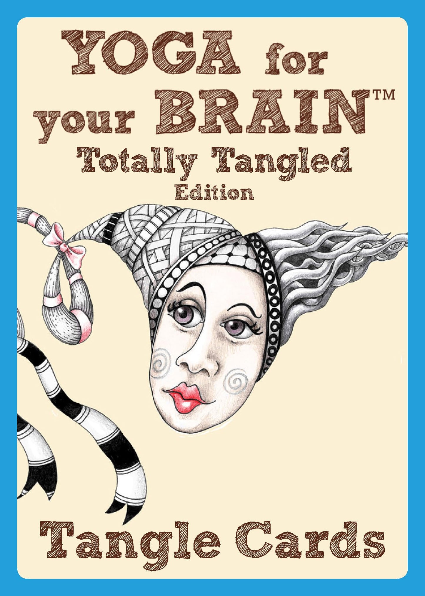 Yoga For Your Brain Totally Tangled Edition: Tangle Cards (Design Originals) Portable Deck of Zentangle (R) Cards in a Case - 40 Step-by-Step Tangling Patterns and Easy Beginner-Friendly Instructions