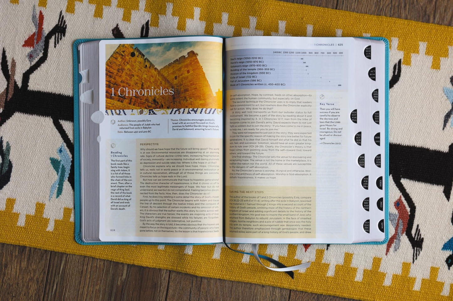 NIV Application Bible, Large Print, Leathersoft, Teal, Red Letter, Thumb Indexed, Comfort Print: Bringing the Ancient Message of the Bible into Your World (NIV Application Commentary Resources)