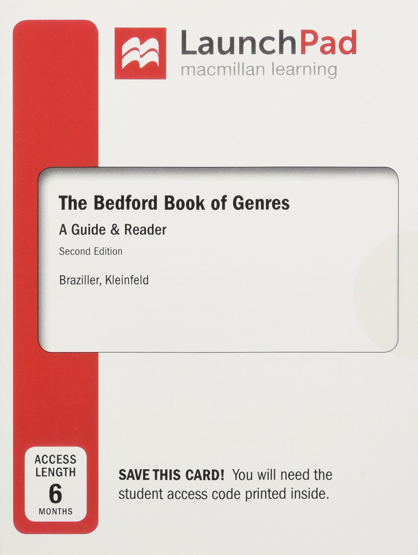 The Bedford Book of Genres: A Guide and Reader
