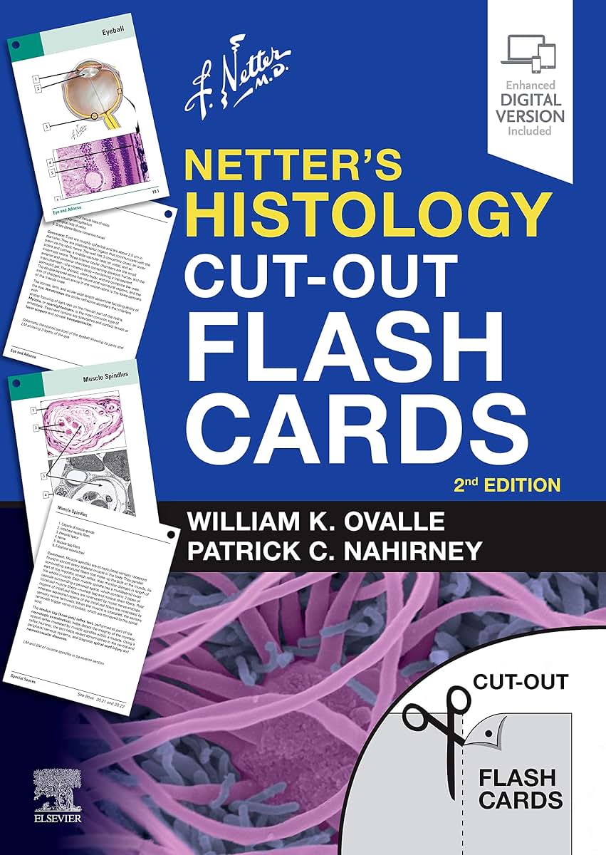 Netters Histology Cut-Out Flash Cards: A companion to Netter's Essential Histology (Netter Basic Science)