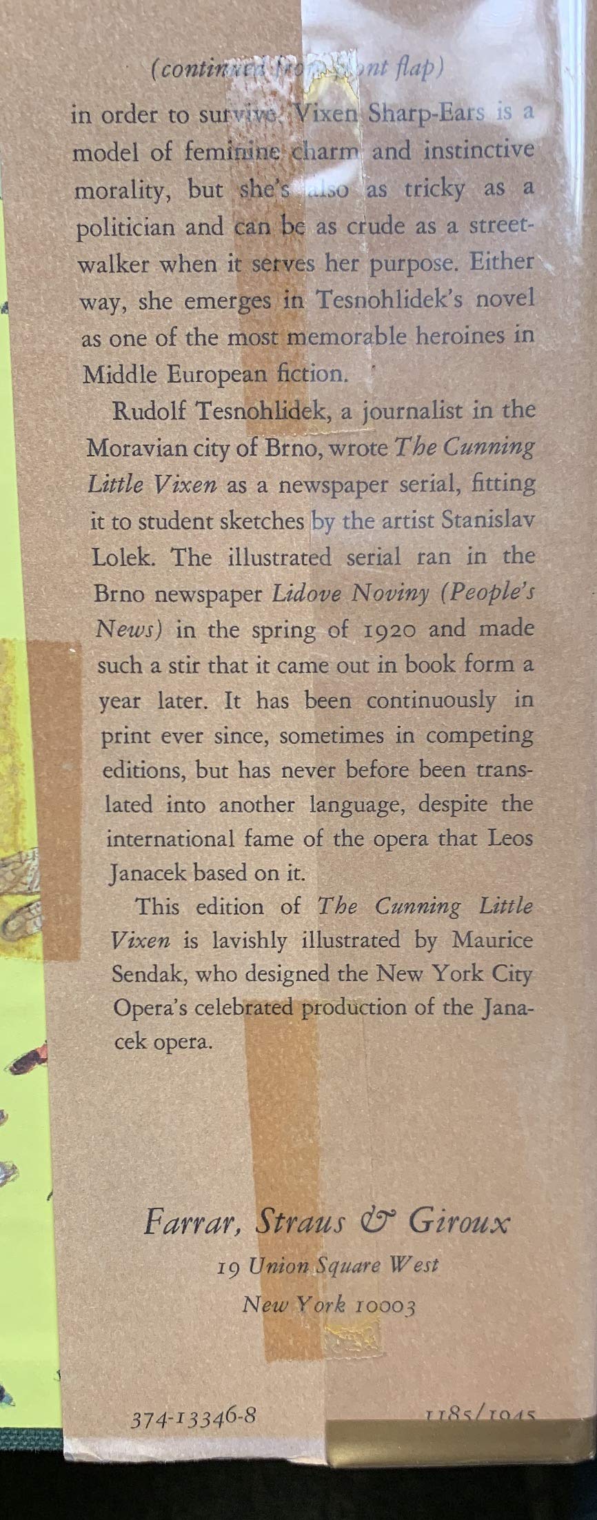 The Cunning Little Vixen (English and Czech Edition)