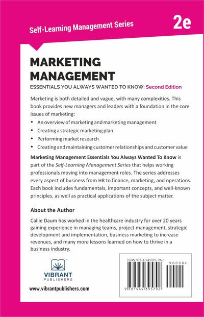 Marketing Management Essentials You Always Wanted To Know (Second Edition) (Self-Learning Management Series)