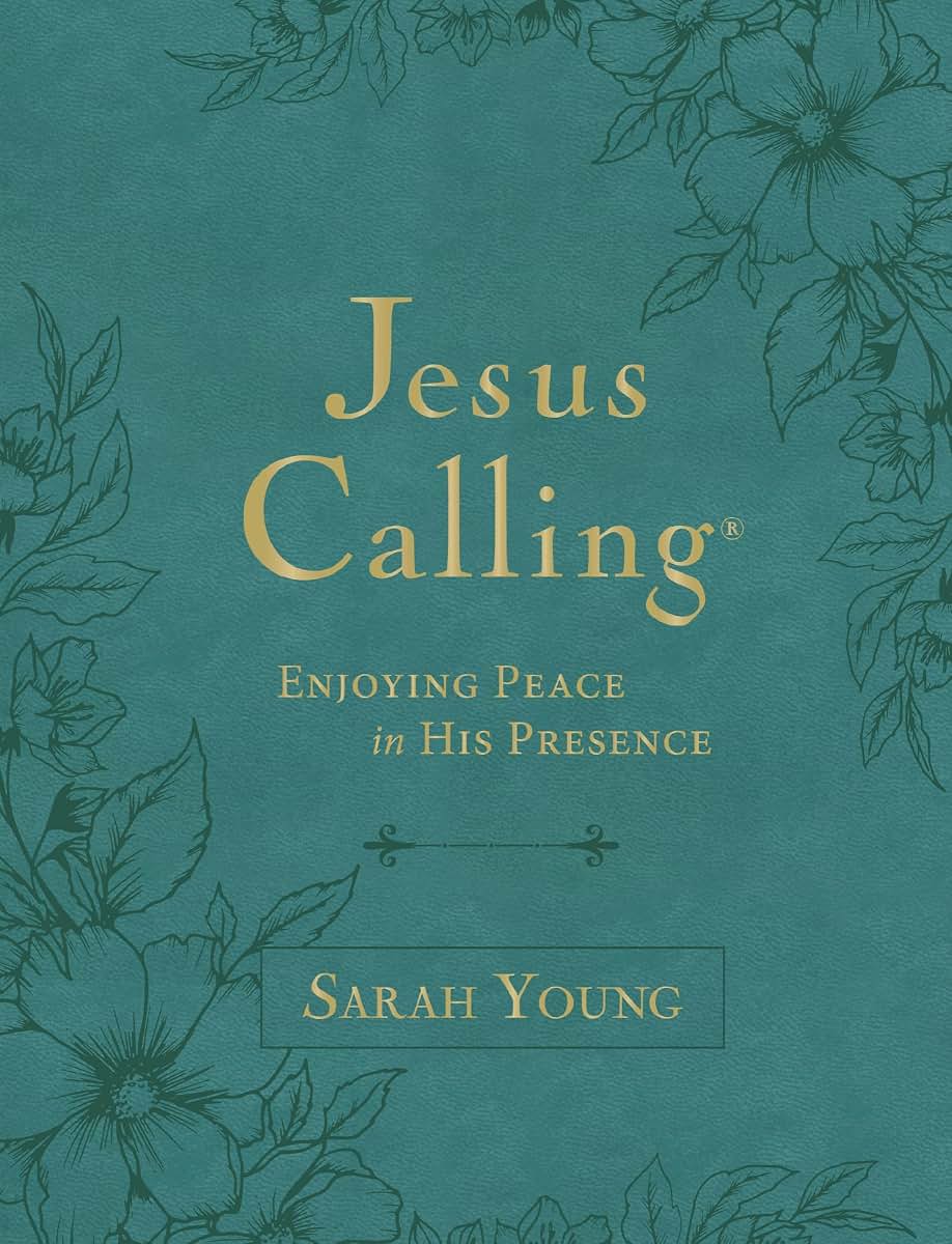 Jesus Calling, Large Text Teal Leathersoft, with Full Scriptures: Enjoying Peace in His Presence (A 365-Day Devotional)