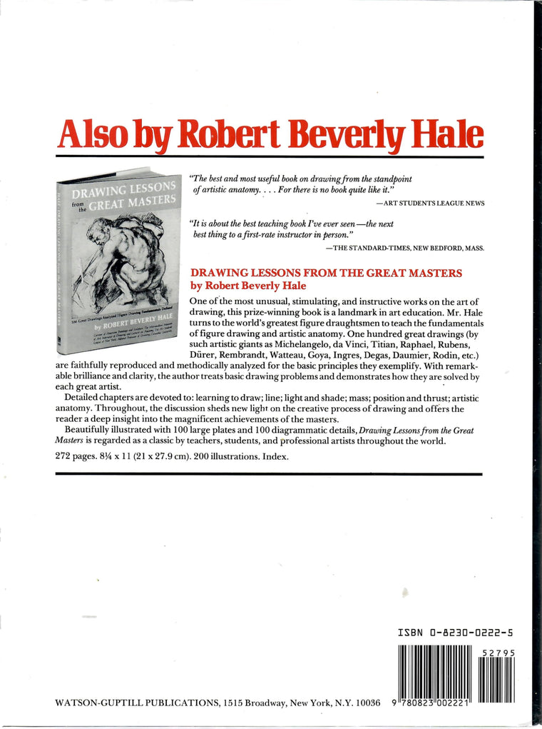 Anatomy Lessons of The Great Masters (Practical Art Books) — back cover