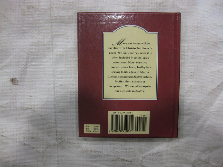 My Cat Jeoffry: A Poem by Christopher Smart — back cover
