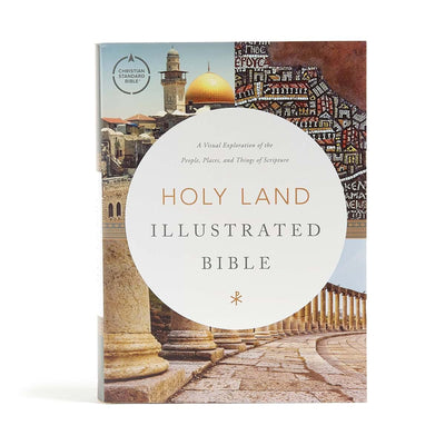 CSB Holy Land Illustrated Bible, Hardcover, Black Letter, Full-Color Design, Articles, Photos, Illustrations, Easy-to-Read Bible Serif Type