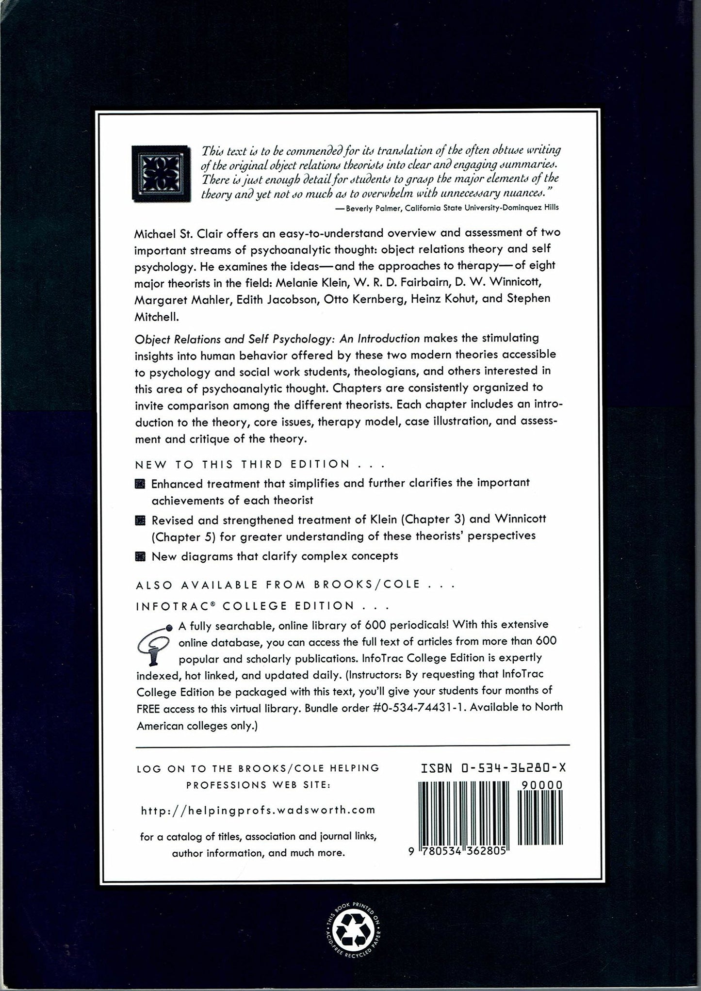 Object Relations and Self Psychology: An Introduction by St.
