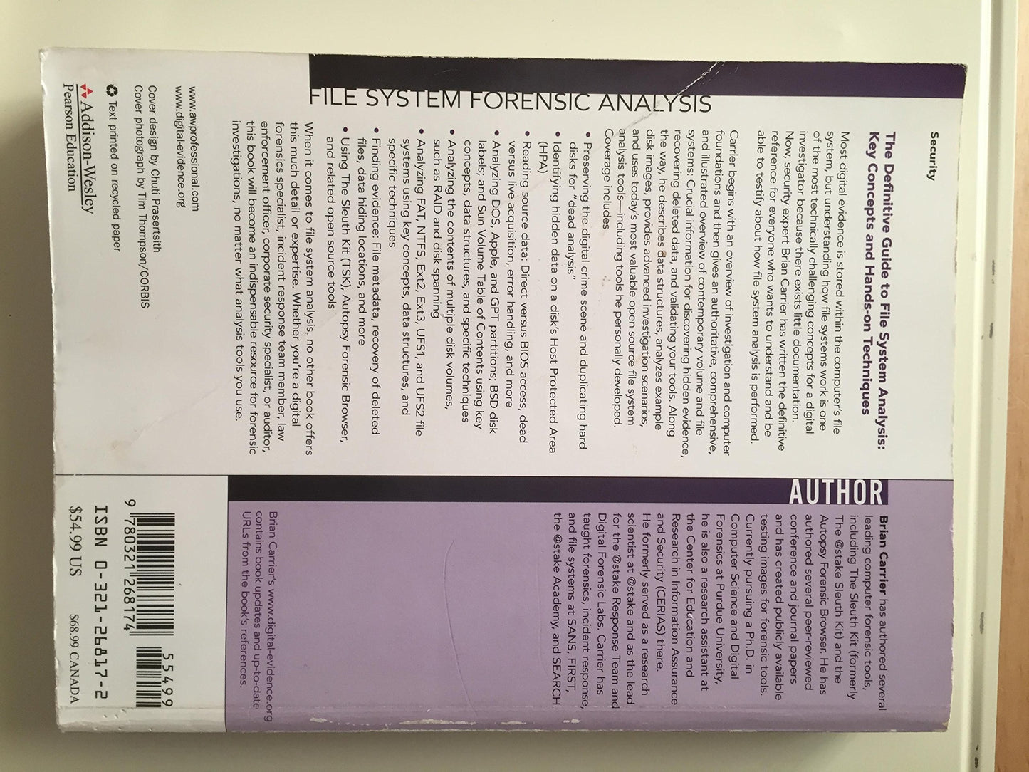 File System Forensic Analysis by Brian Carrier