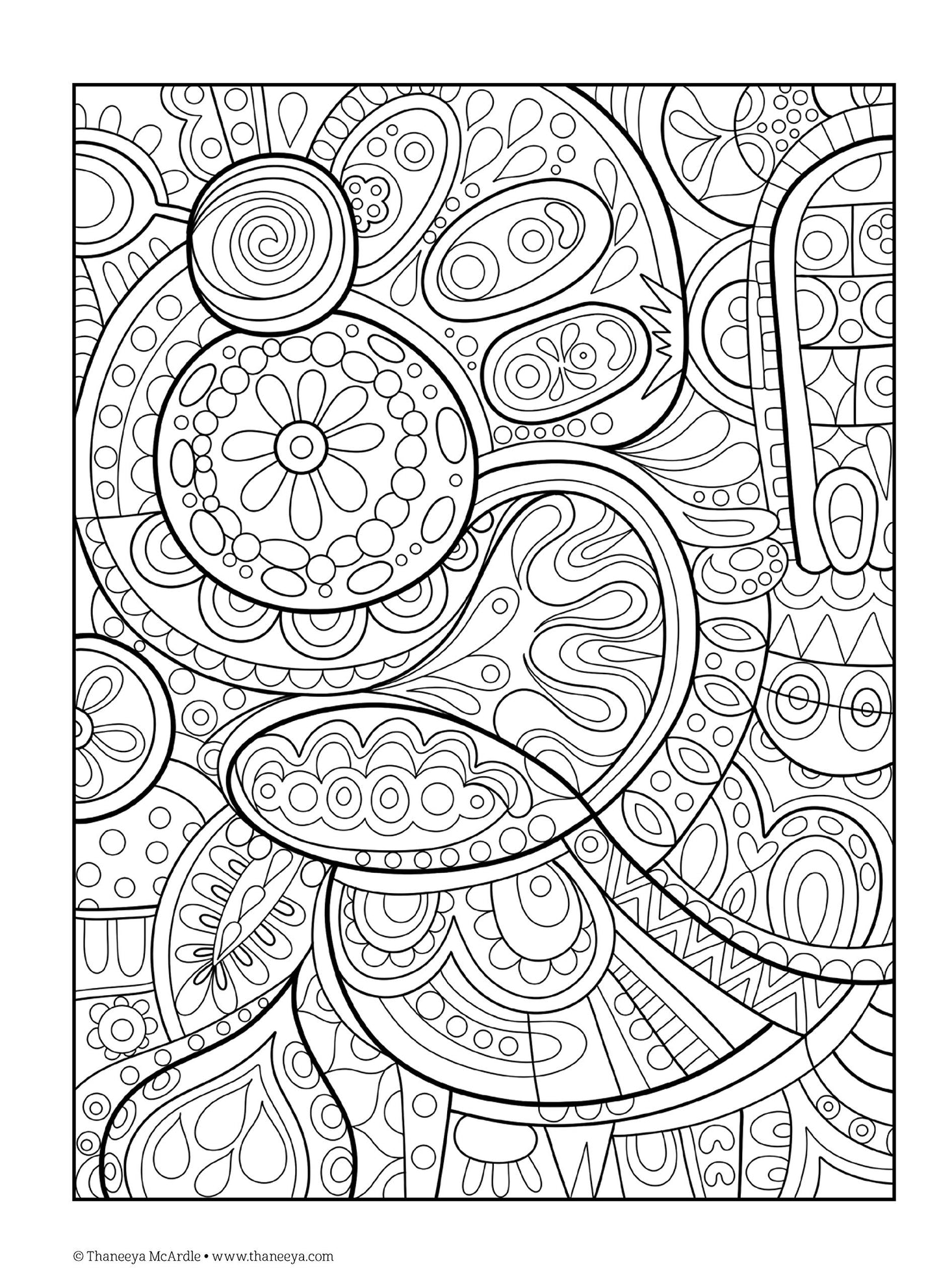 Fun & Funky Coloring Book Treasury: Designs to Energize and Inspire (Design Originals) 208 Pages with 96 Groovy One-Side-Only Designs on Extra-Thick Perforated Paper in a Handy Spiral Lay-Flat Binding