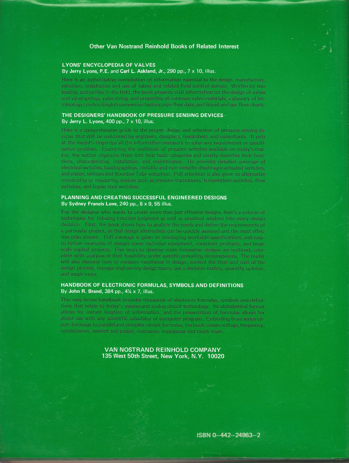 Lyons' Valve Designer's Handbook