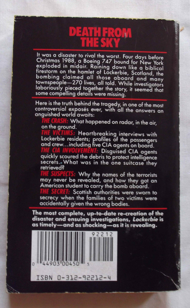 Lockerbie: The Tragedy of Flight 103 — back cover