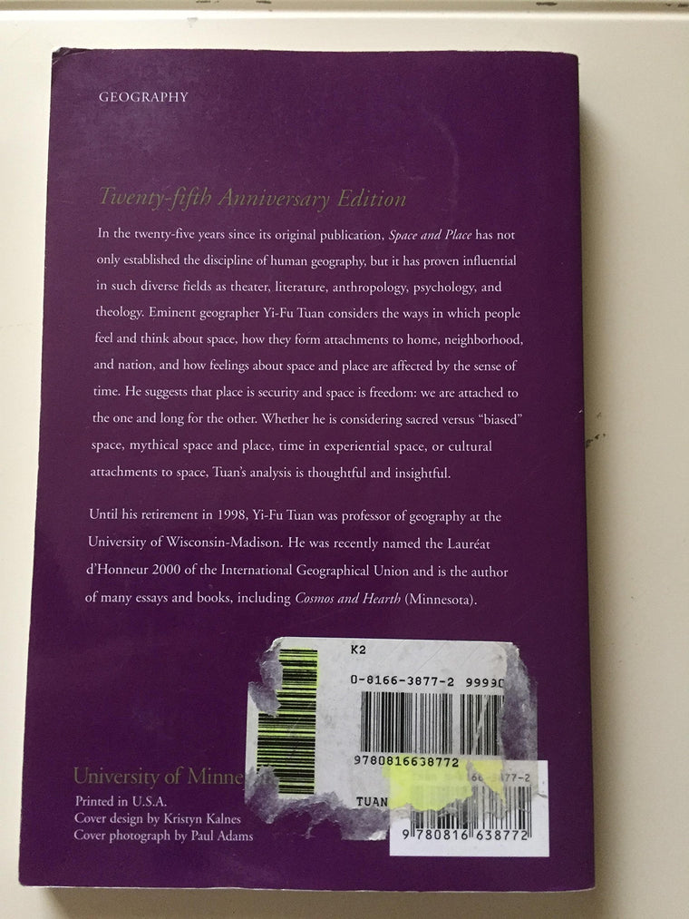Space and Place: The Perspective of Experience — back cover