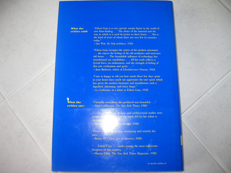 Eileen Gray: Architect/Designer — back cover
