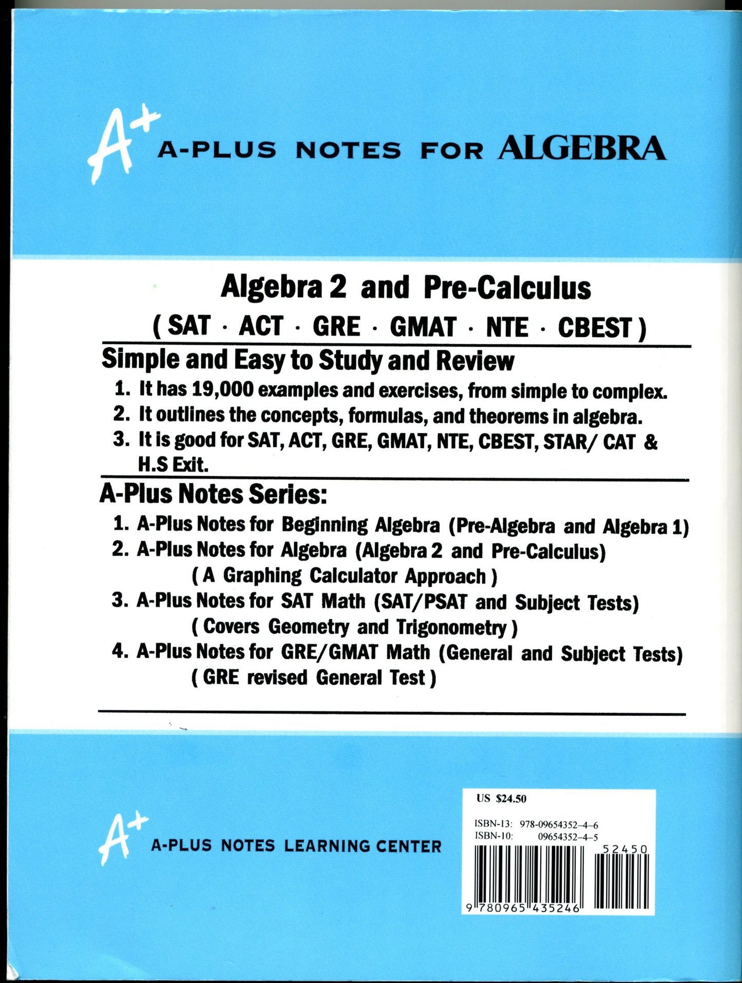 A-Plus Notes for Algebra