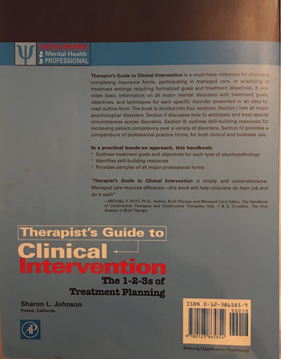 Therapist's Guide to Clinical Intervention: The 1-2-3s of Treatment Planning (Practical Resources for the Mental Health Professional)