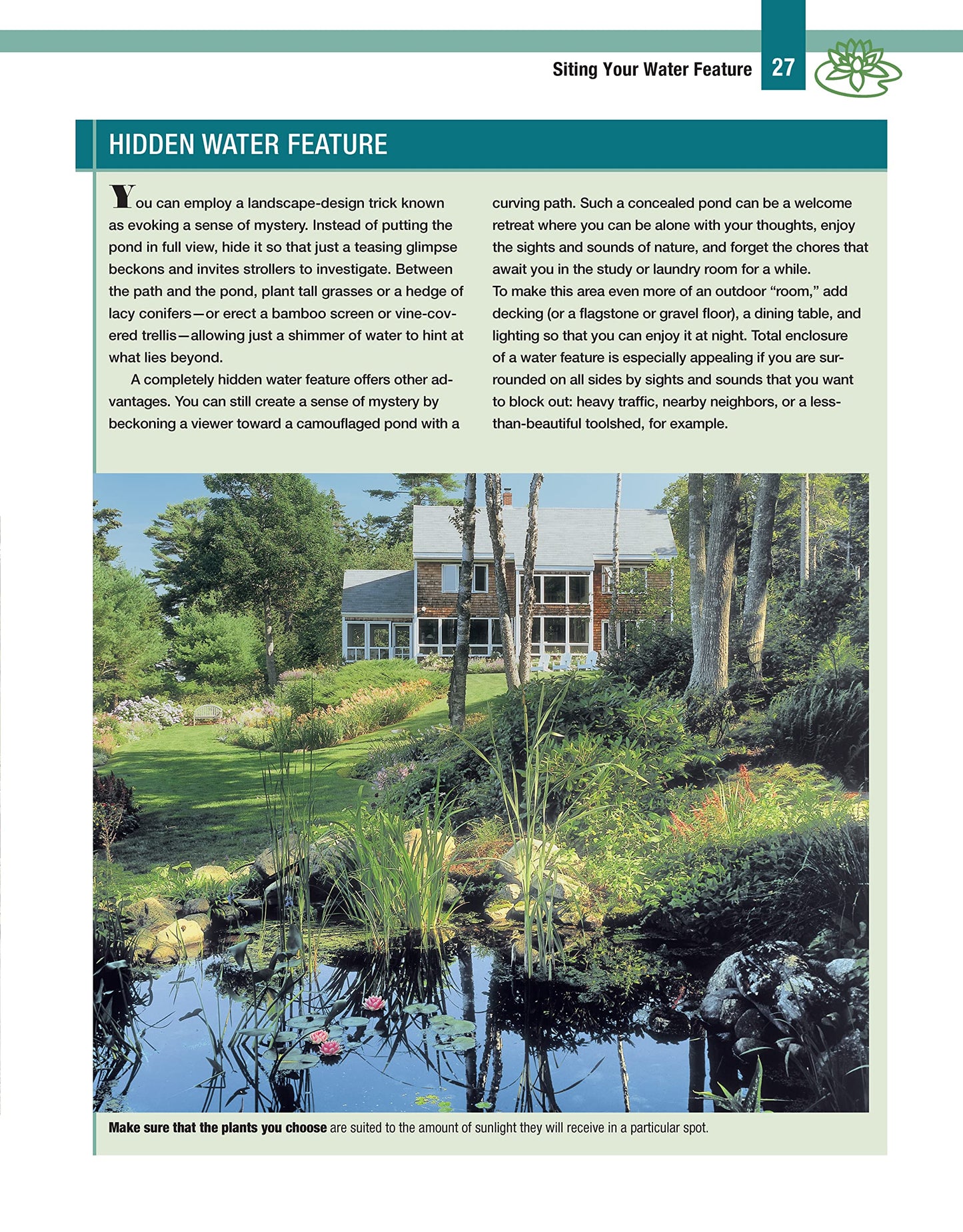 Garden Ponds, Fountains & Waterfalls for Your Home: Designin