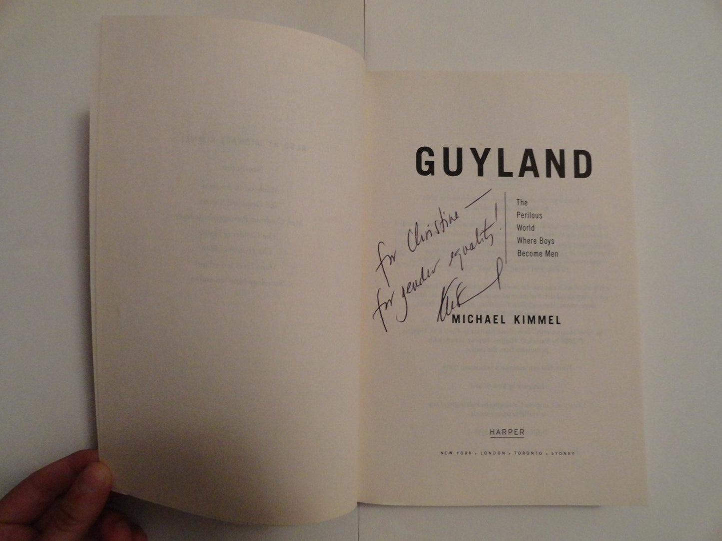 Guyland: The Perilous World Where Boys Become Men by Kimmel,