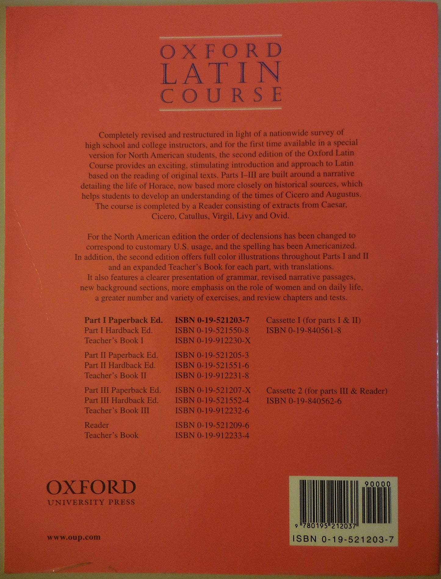 Oxford Latin Course, Part I by Maurice Balme