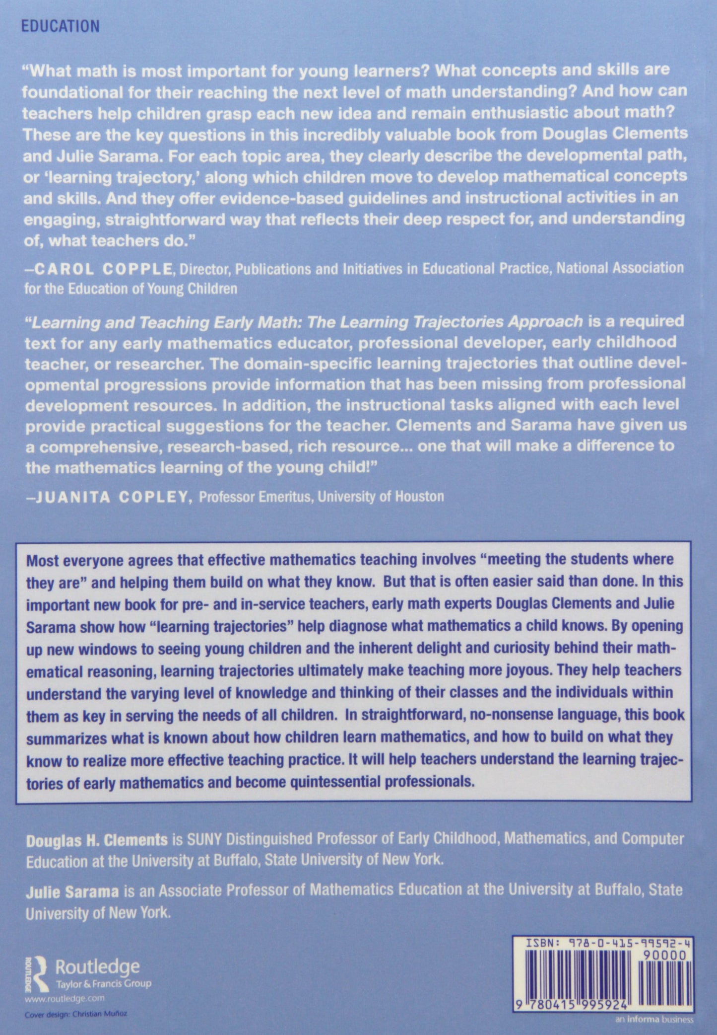 Learning and Teaching Early Math: The Learning Trajectories