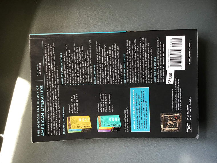 The Norton Anthology of American Literature — back cover