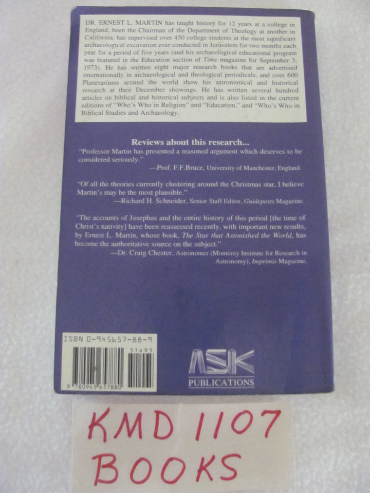 The Star That Astonished the World — back cover