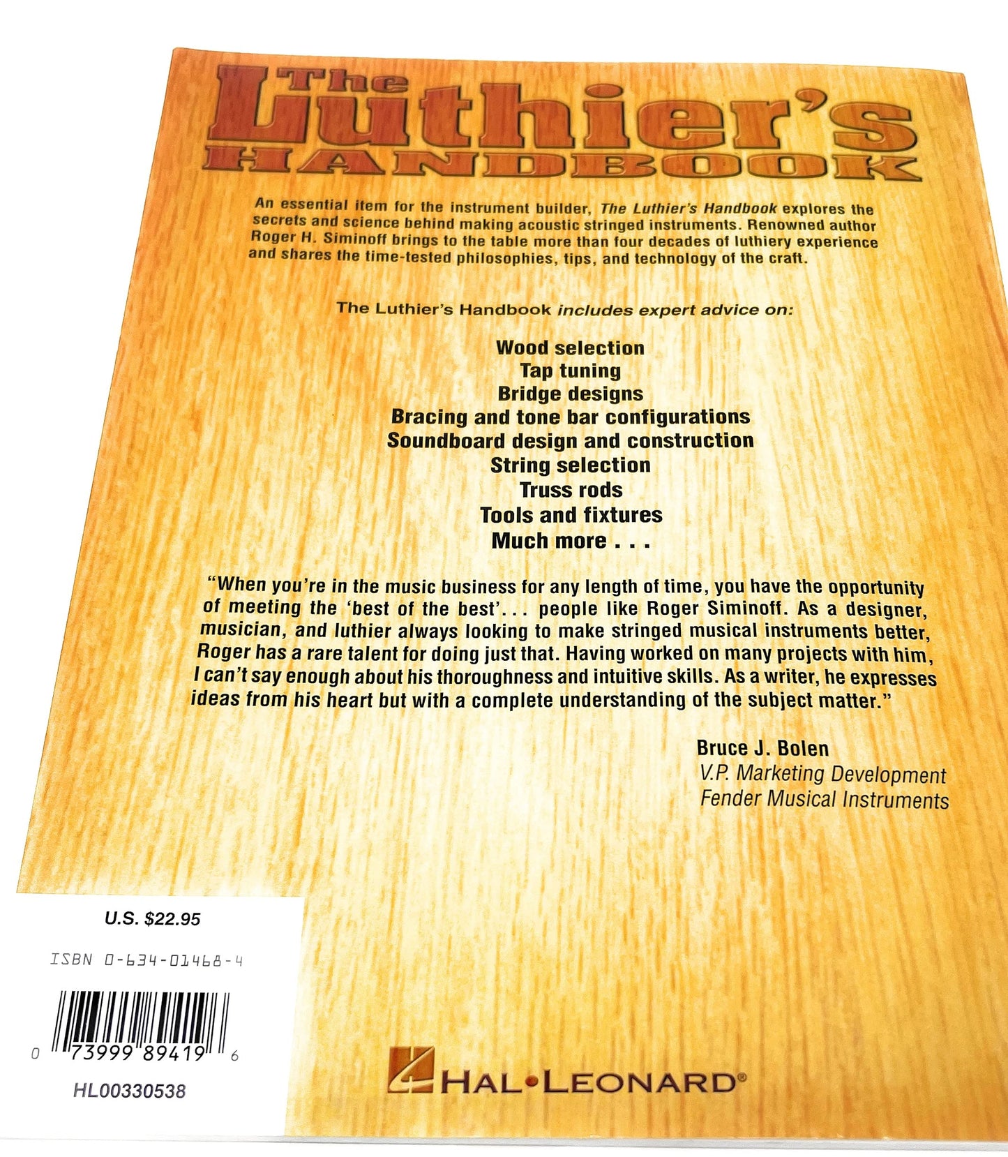 The Luthier's Handbook: A Guide to Building Great Tone in Acoustic Stringed Instruments