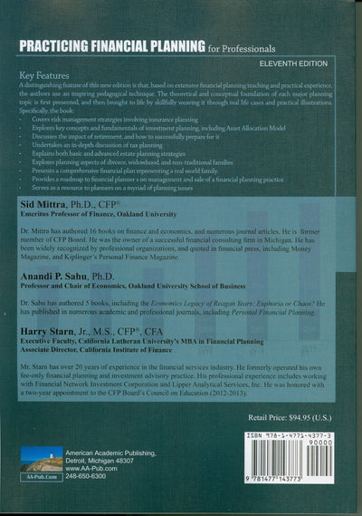 Practicing Financial Planning for professionals, Eleventh Edition