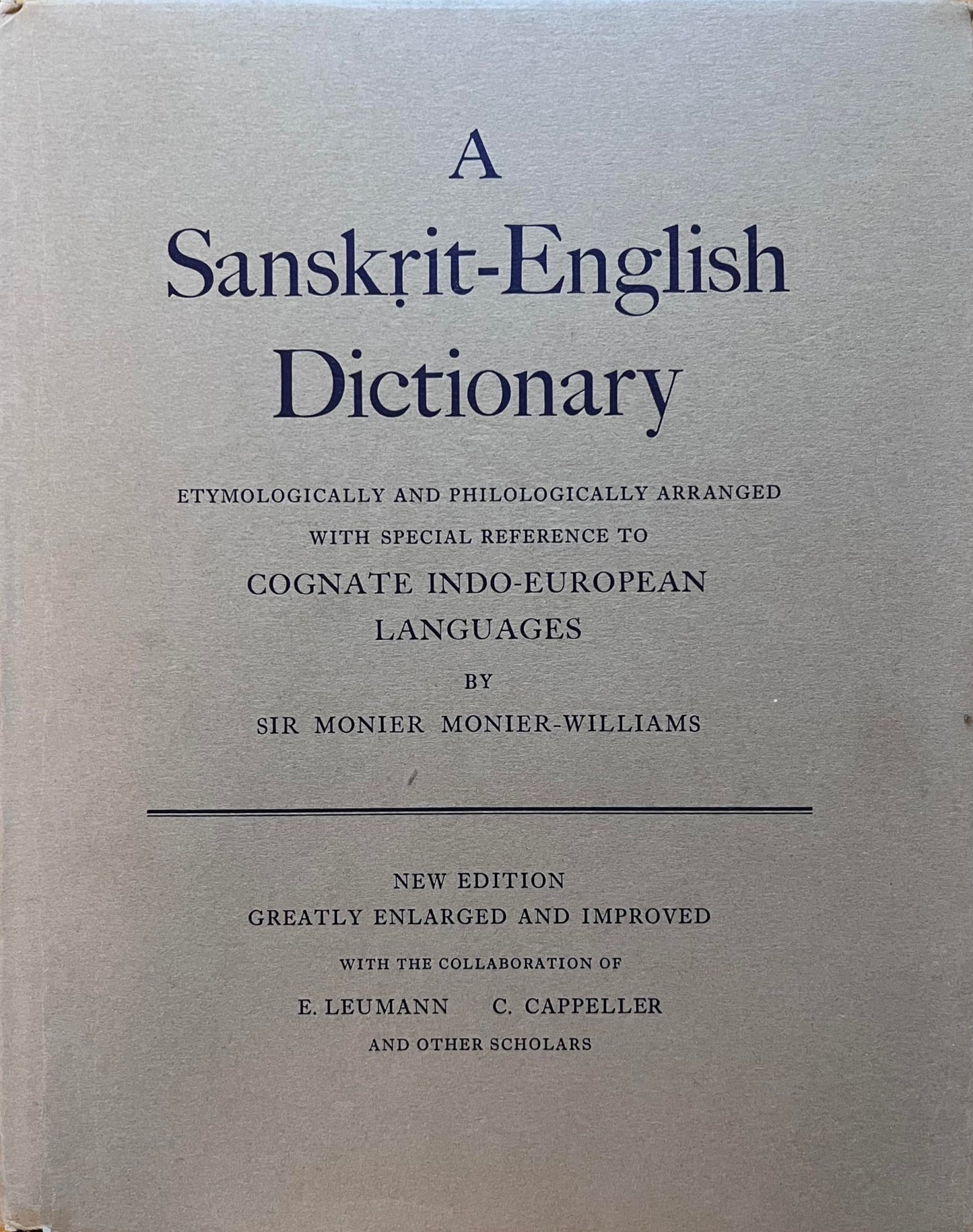 A Sanskrit-English Dictionary