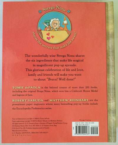 Brava, Strega Nona!: A Heartwarming Pop-Up Book by dePaola,