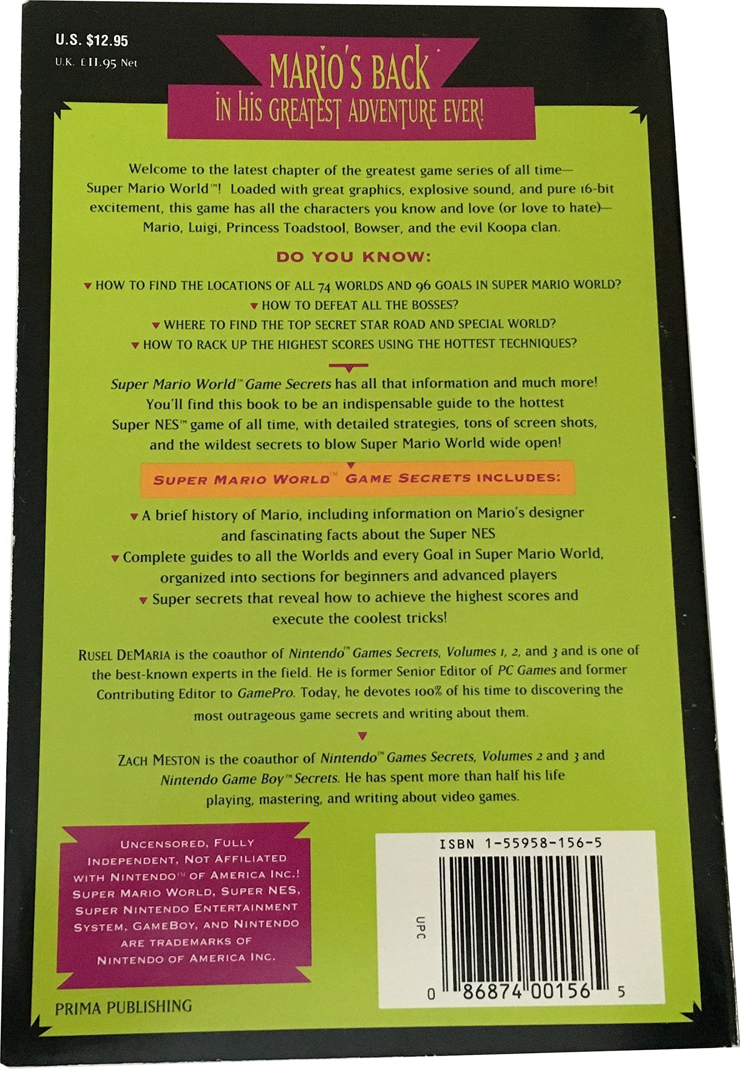 Super Mario World Game Secrets: The Unauthorized Edition (Se