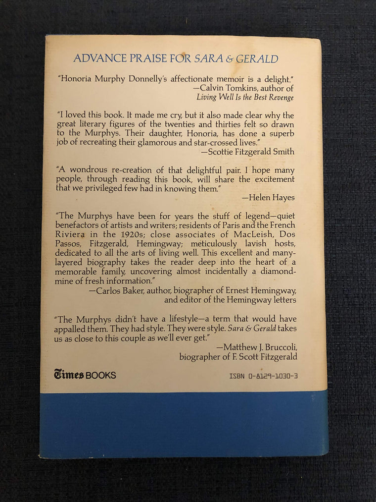 Sara & Gerald: Villa America and After — back cover