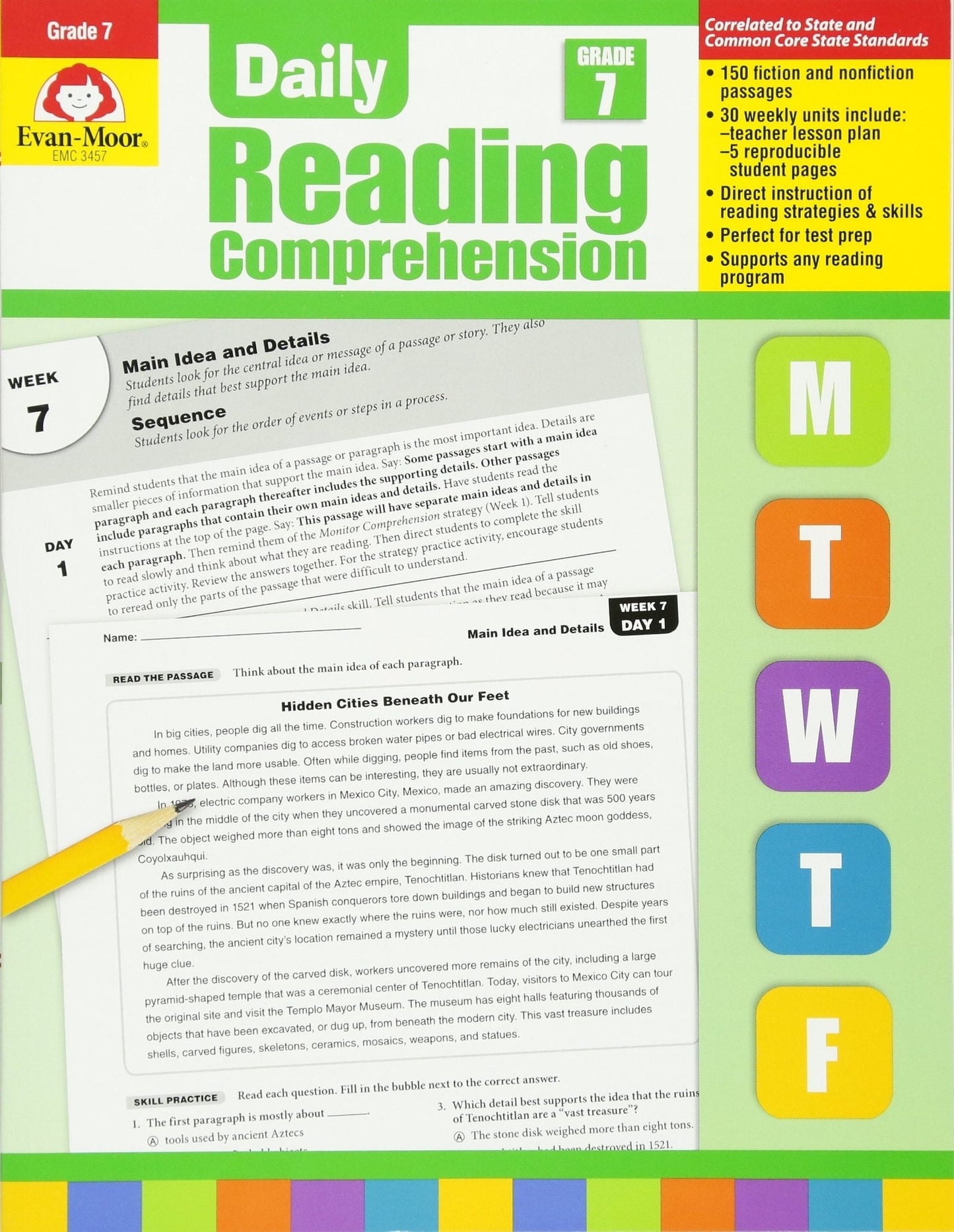 Daily Reading Comprenesion, Grade 7 (Daily Reading Comprehension)