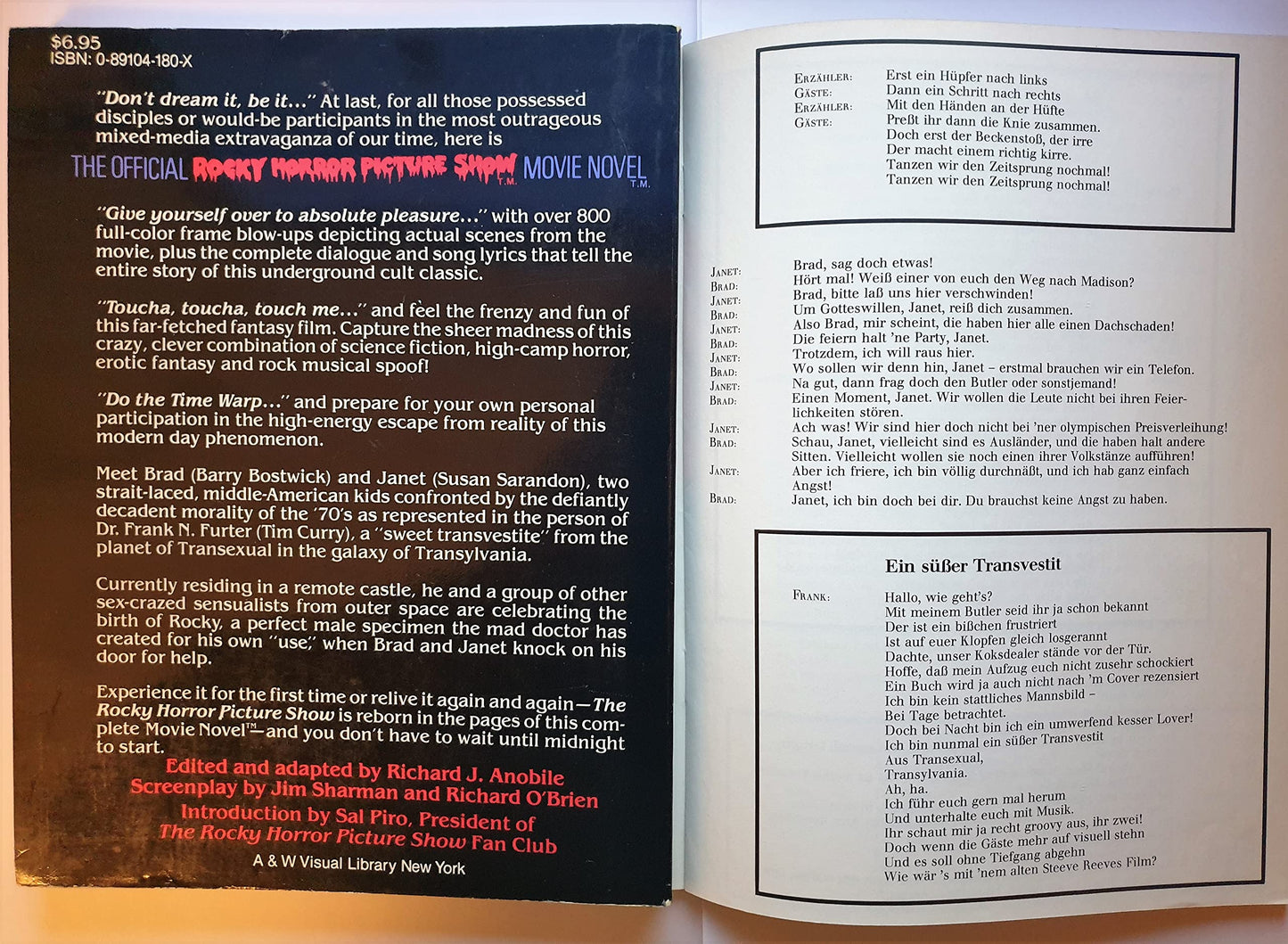 The Official Rocky Horror picture show movie novel