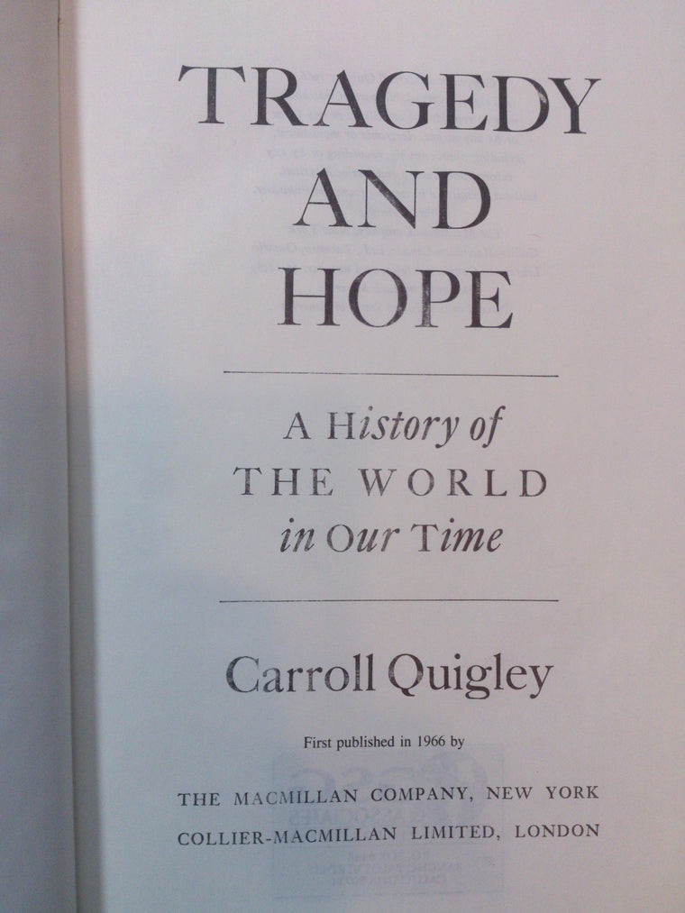 Tragedy & Hope: A History of the World in Our Time — back cover