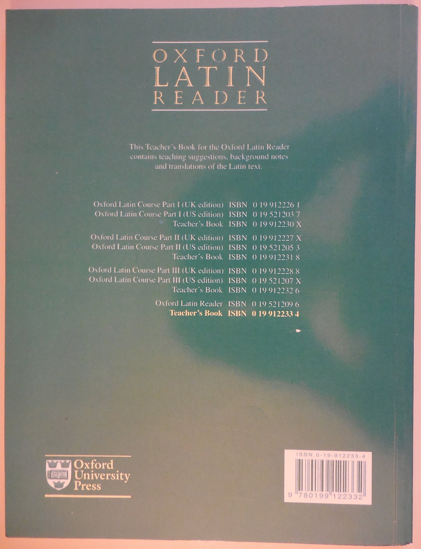Oxford Latin Reader: Teacher's Book (Oxford Latin Course)