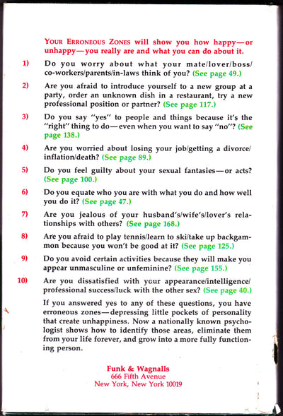 Your Erroneous Zones by Wayne W. Dyer (Paperback)