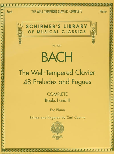 Bach - The Well-Tempered Clavier 48 Preludes and Fugues Songbook for Piano Complete Books 1 and 2 Schirmer Library Sheet Music Vol. 2057 ... Library of Musical Classics, 2057)