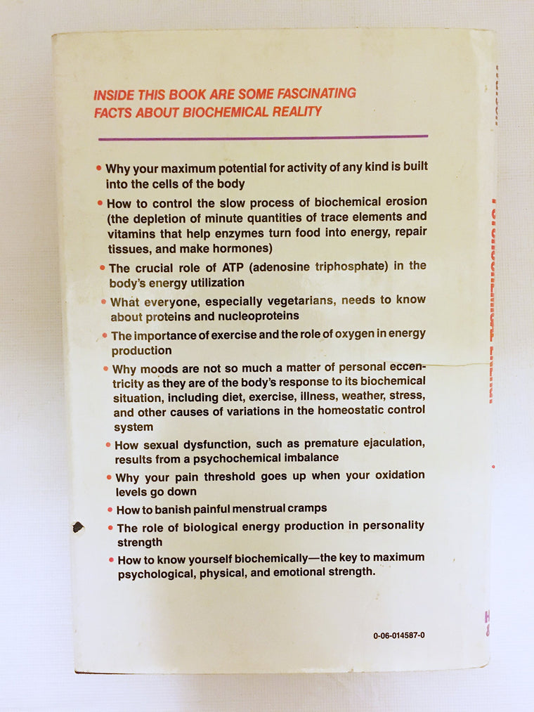 Personality Strength and Psychochemical Energy: How to Increase Your Total Performance — back cover