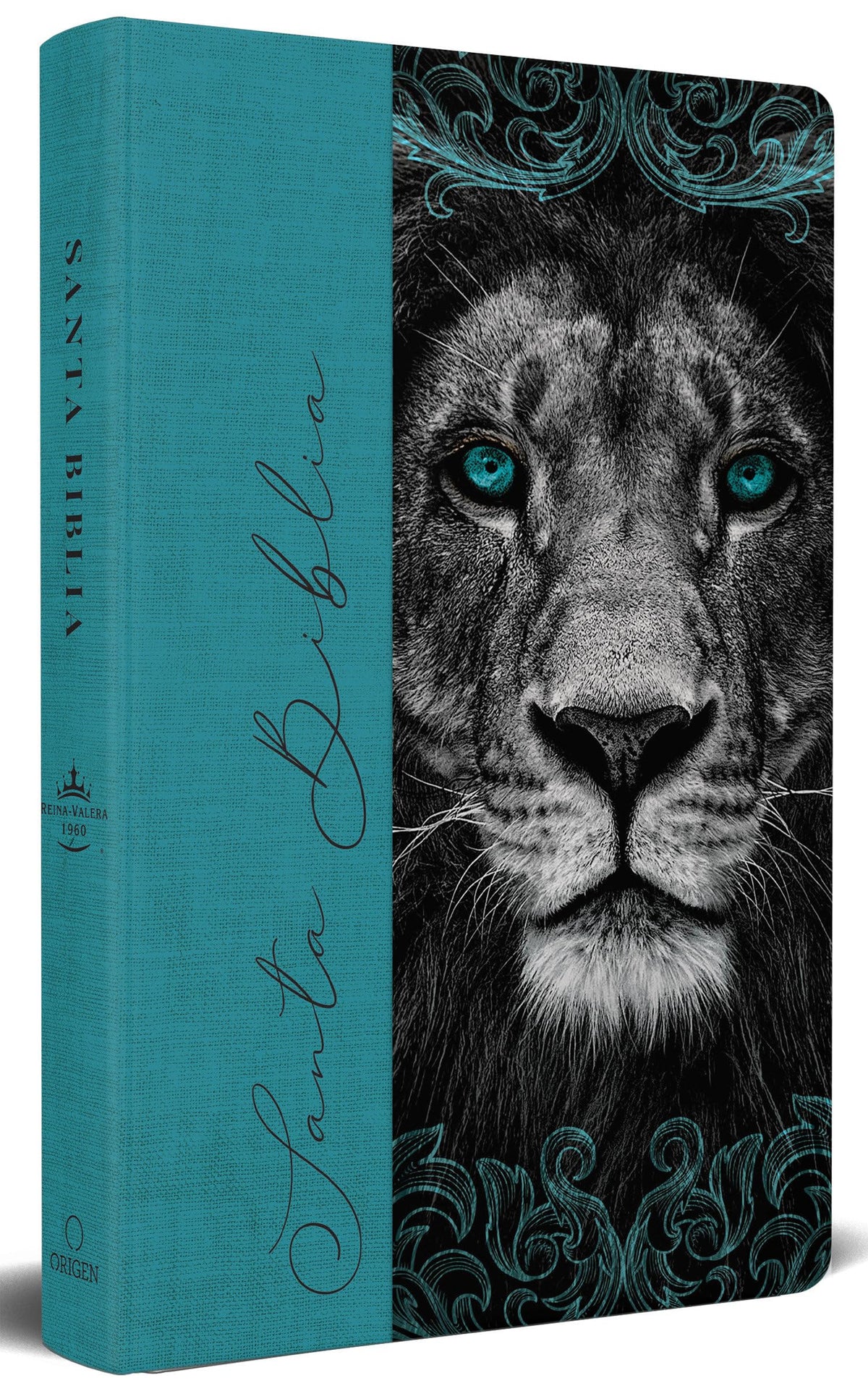 Biblia RVR 1960 letra grande, tamao manual, tapa dura de tela Len aguamarina / Spanish Bible RVR 1960 Handy Size Large Print Hardcover Cloth Lion Aquamarin (Spanish Edition)
