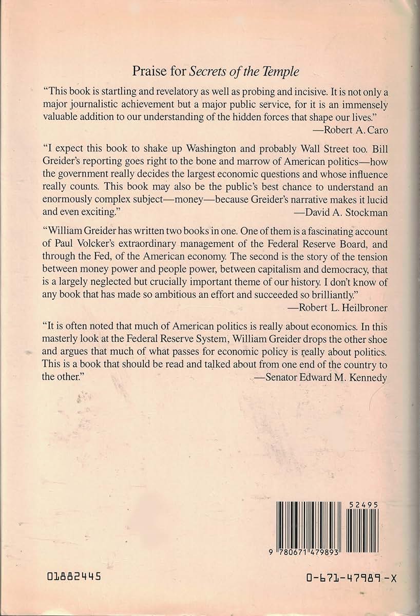 Secrets of the Temple: How the Federal Reserve Runs the Country
