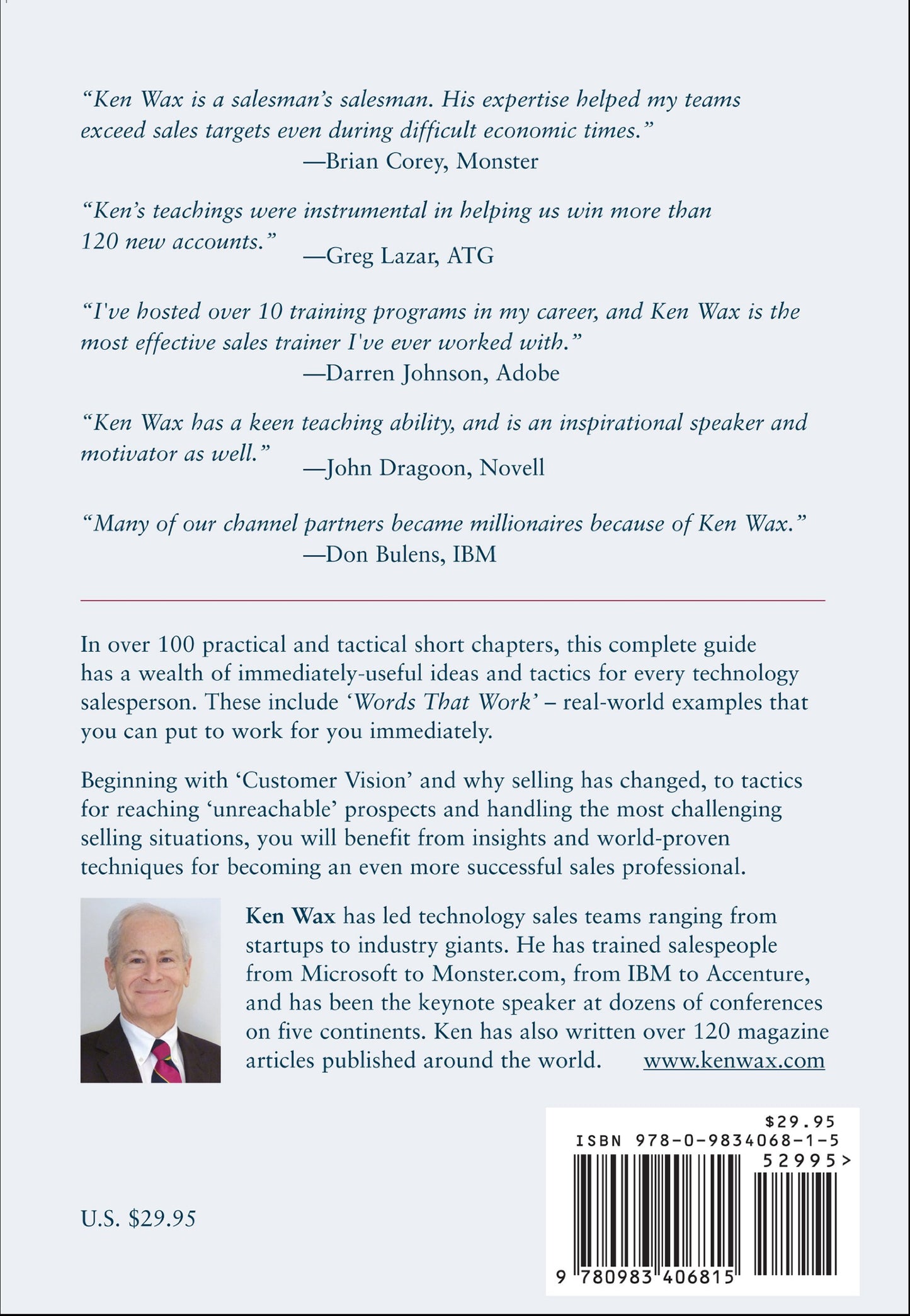 The Technology Salesperson's Handbook: 114 World Proven Lessons and Tactics