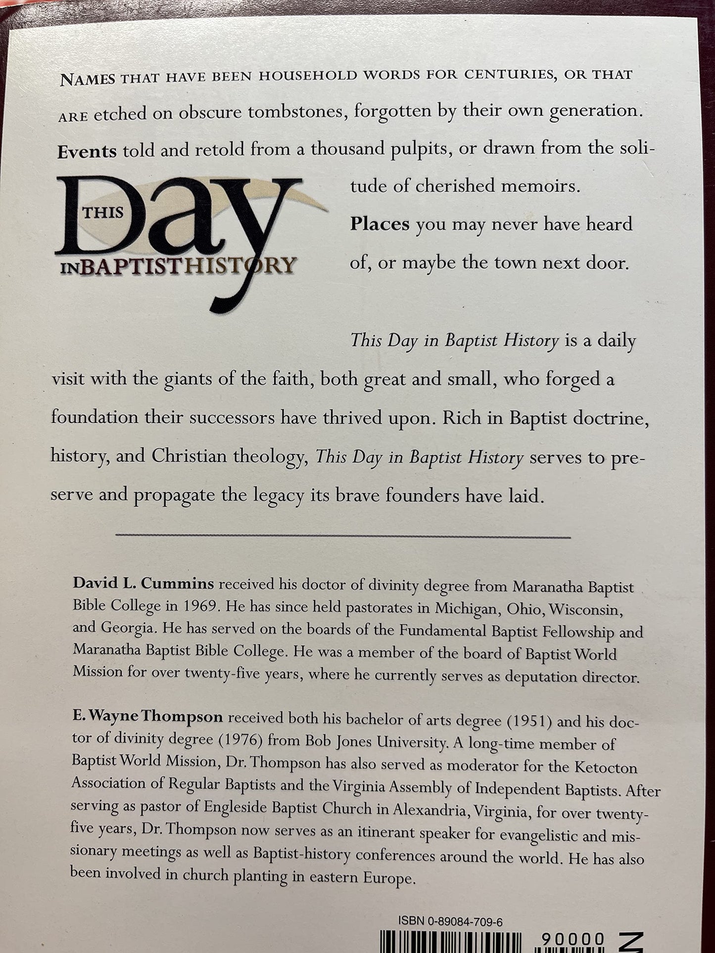 This Day in Baptist History: 366 Daily Devotions Drawn from the Baptist Heritage