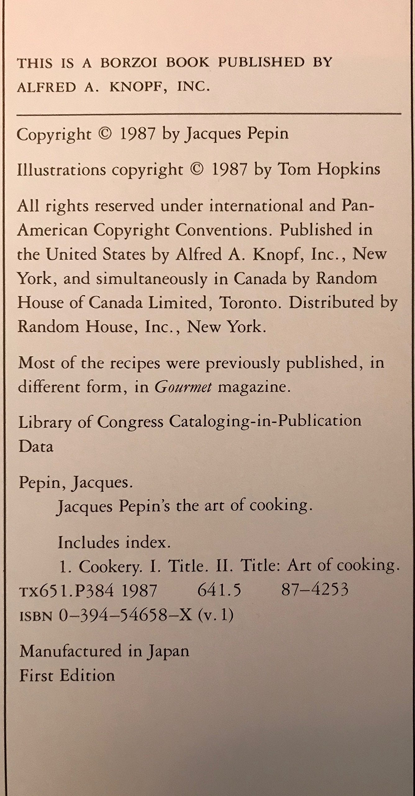 Jacques Pepin's the Art of Cooking: Superb Recipes that Familiarize You with the Most Important Cooking Techniques, Vol. 1
