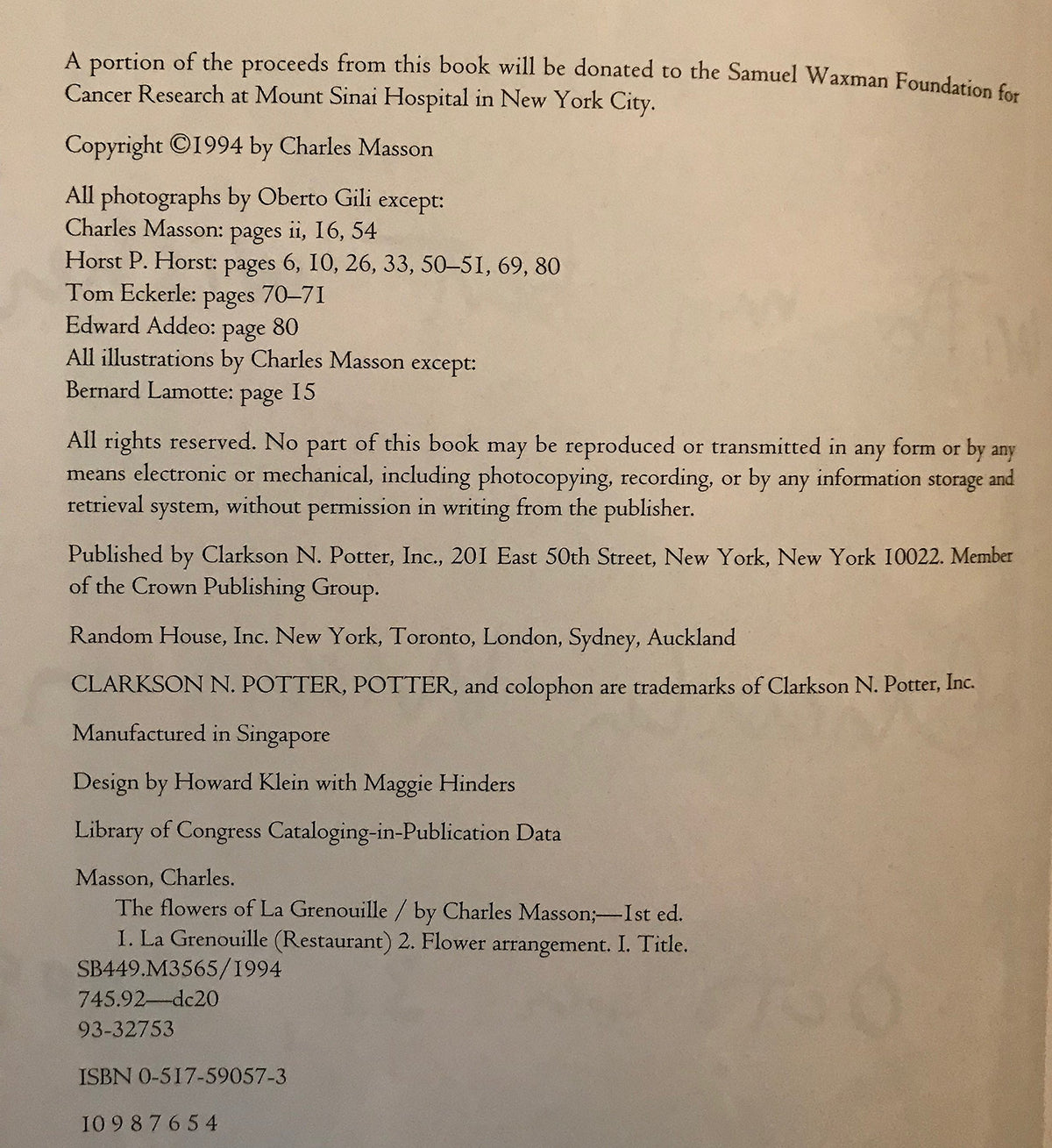 The Flowers of La Grenouille