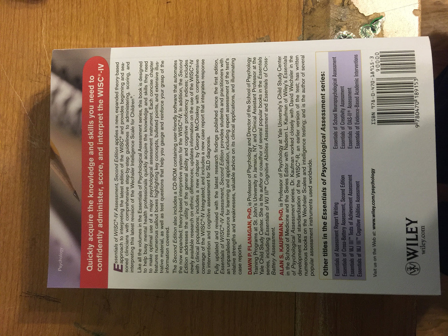 Essentials of WISC-IV Assessment