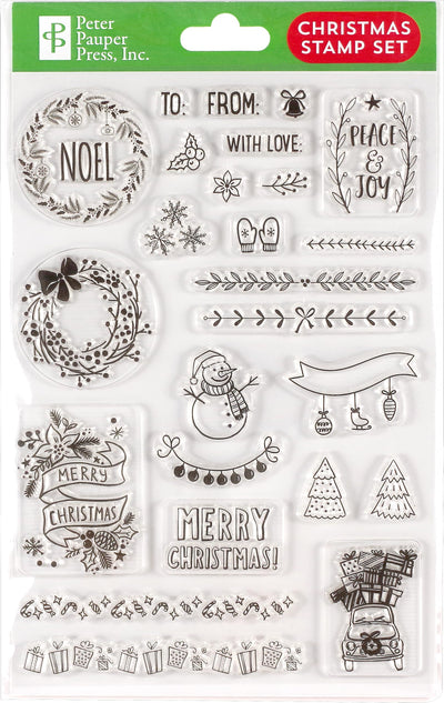 Christmas Clear Stamp Set (25 individual stamps)