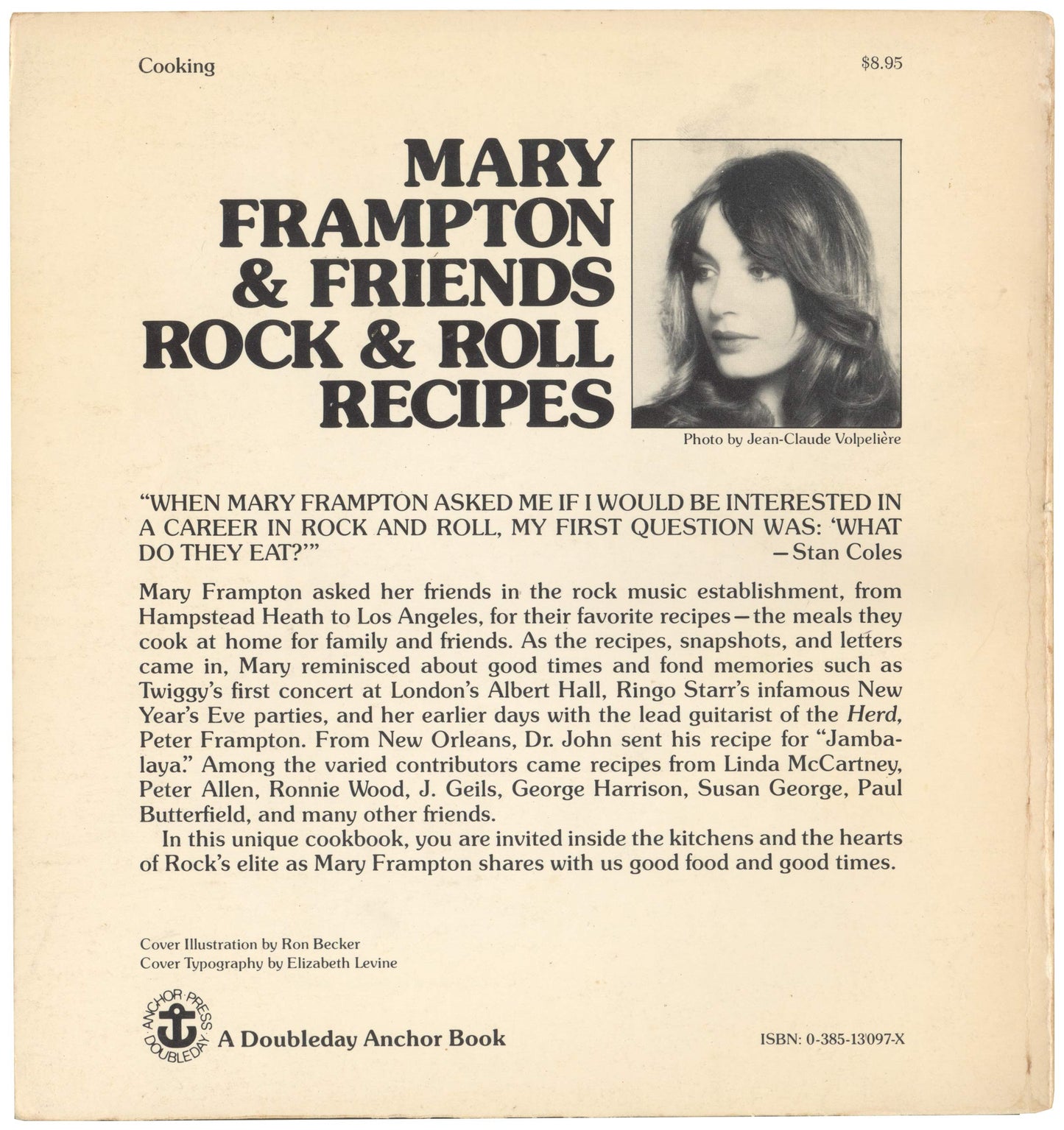 Mary Frampton and friends rock and roll recipes by RENNER, L