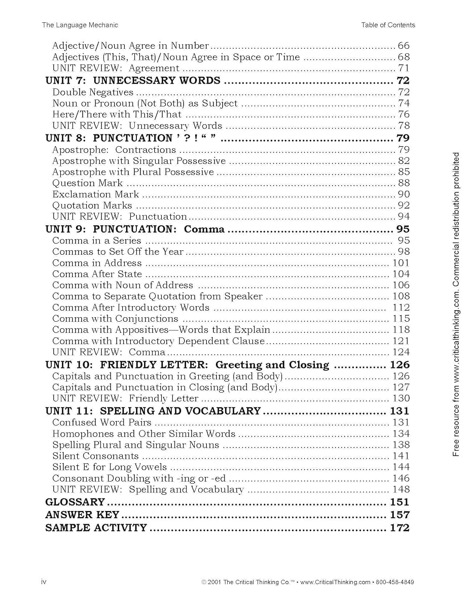 The Language Mechanic: Tuning Up English With Logic, Grades