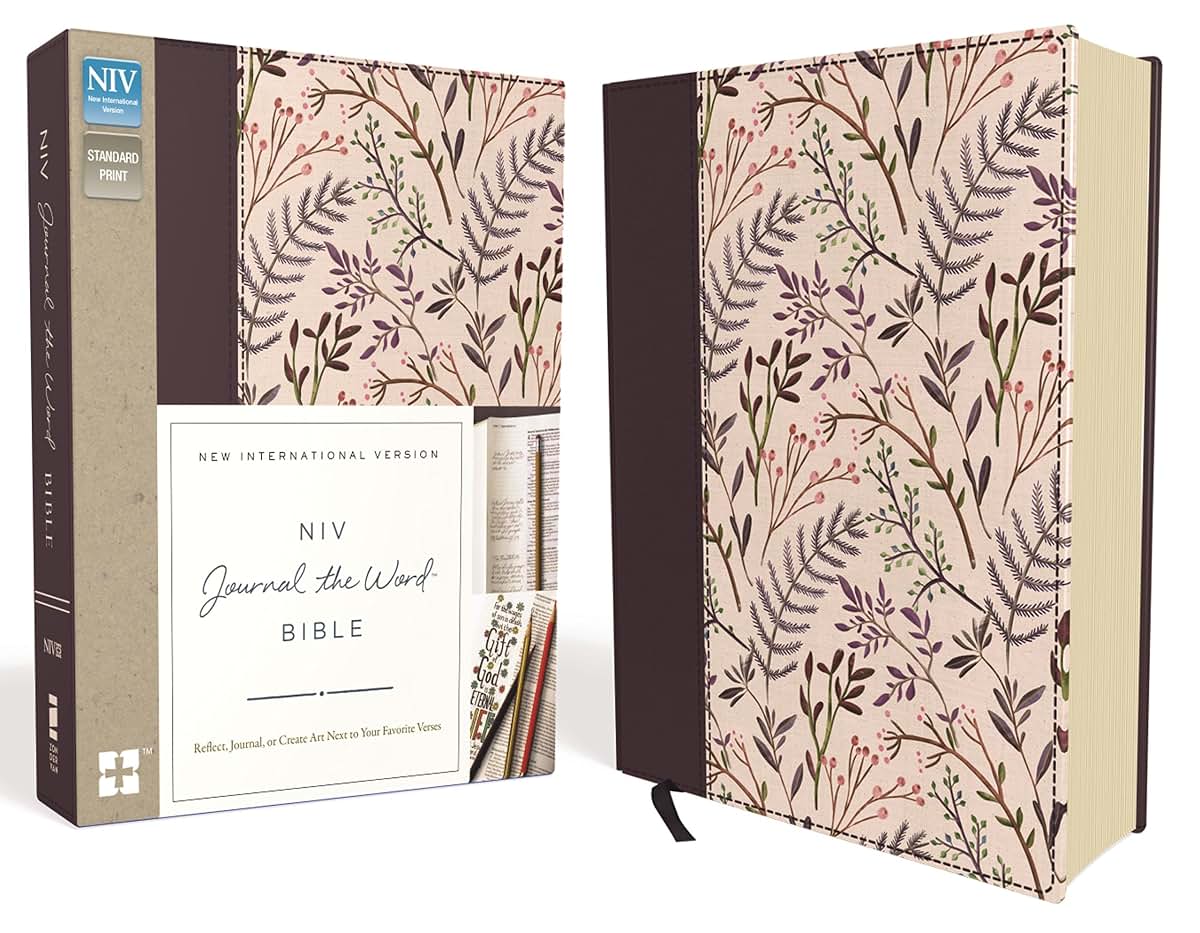 NIV, Journal the Word Bible, Cloth over Board, Pink Floral: Reflect, Journal, or Create Art Next to Your Favorite Verses